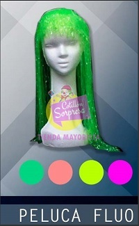 PELUCA PLASTICA FLUO NARANJA