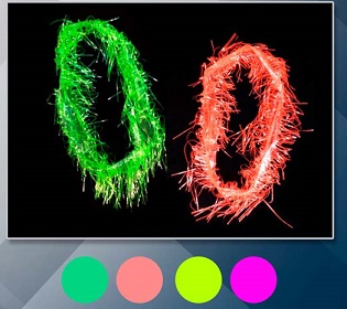 COLLAR PLASTICO DE FLECOS ECONOMICO FLUO X25