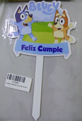 ADORNO PINCHE PLASTICO BLUEY