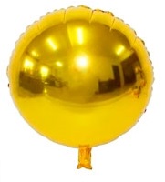 GLOBO FOIL 18P REDONDO DORADO