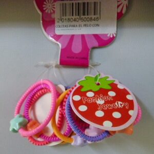 COLITAS PARA EL PELO CON ADORNITOS X 10