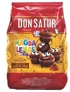 MAGDALENAS CHOCOLATE RELLENAS CON DULCE X 220G