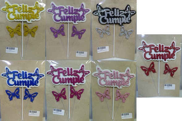 ADORNO PINCHE GOMA EVA F/C COMBO MARIPOSAS