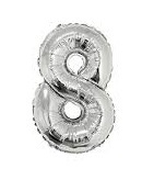 GLOBO METAL 80CM PLATA N 8