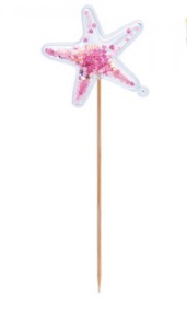 ADORNO PINCHE BURBUJA ESTRELLA C/CONFETTI