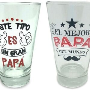 VASO VIDRIO FELIZ DIA DEL PADRE