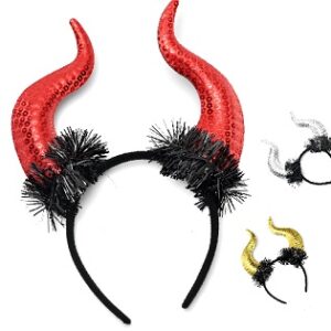 VINCHA MALEFICA PLASTICA METALIZADA