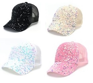 GORRA VISERA CON LENTEJUELAS