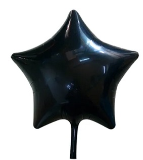 GLOBO FOIL 5P ESTRELLA NEGRO