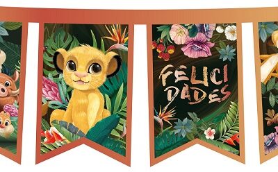 BANDERIN FELIZ CUMPLE X 1 ANIMALES SELVA