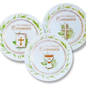 ESTAMPA COMUNION REDONDA OLIVO X 10