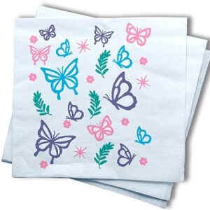 SERVILLETAS MARIPOSA GLAM X20