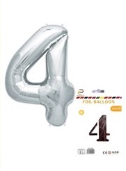 GLOBO METAL 40CM PLATA N 4