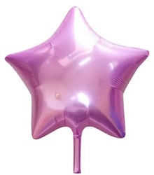 GLOBO FOIL 5P ESTRELLA ROSA