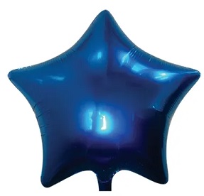GLOBO FOIL 5P ESTRELLA AZUL