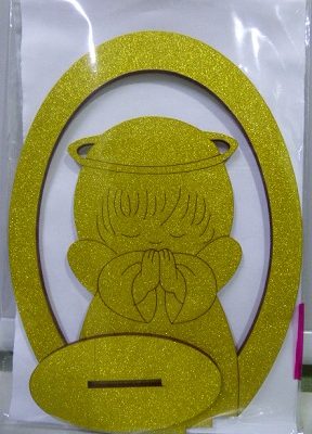 ADORNO CENTRO FIBROFACIL ANGEL DORADO