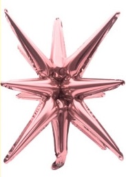GLOBO FOIL 22P ESTRELLA 14 PUNTAS ROSA GOLD