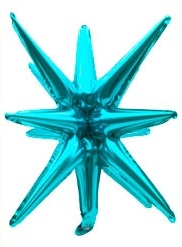 GLOBO FOIL 22P ESTRELLA 14 PUNTAS CELESTE