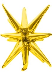 GLOBO FOIL 22P ESTRELLA 14 PUNTAS DORADA