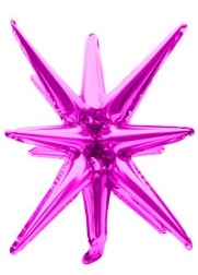 GLOBO FOIL 22P ESTRELLA 14 PUNTAS FUCSIA