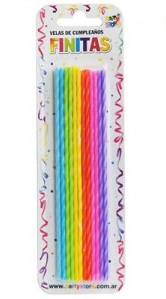 VELA FINITAS 17CM MULTICOLOR X24U