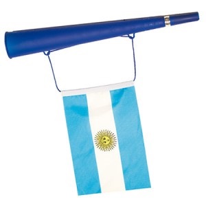 CORNETA PLASTICA CON BANDERA ARG