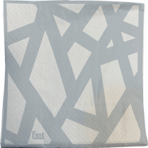 SERVILLETA PREMIUM 25X25 X 20 U RAYAS PLATA