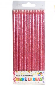 VELA FINITA GIBRE X12 ROSA