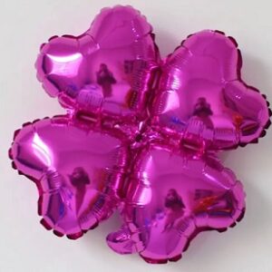 GLOBO FOIL 18P FLOR TREBOL FUCSIA