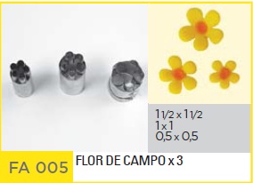 CORTANTE FLOGUS FLOR DEL CAMPO MINI X3