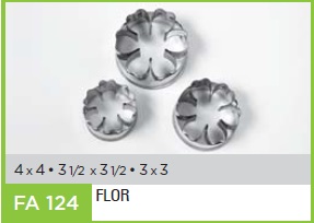 CORTANTE FLOGUS FLOR 6 PETALOS CORAZON X3