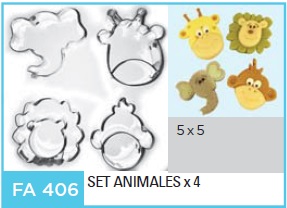 CORTANTE FLOGUS CARA ANIMALES SELVA X4