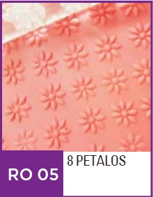 RODILLO MARCADOR ACRILICO 8 PETALOS 15CM