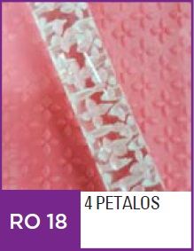 RODILLO MARCADOR ACRILICO 4 PETALOS 15CM