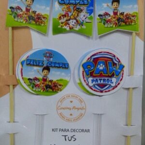 ADORNO SET FELIZ CUMPLE PAW PATROL