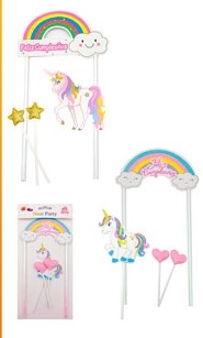 ADORNO PINCHE SET F C UNICORNIO 4 PIEZAS