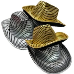 GORRO COWBOY DISCO DORADO/PLATA