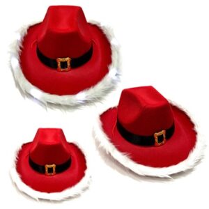 GORRO COWBOY NAVIDEÑO CON LUZ