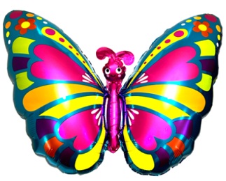 GLOBO FOIL SILUETA 30P MARIPOSA