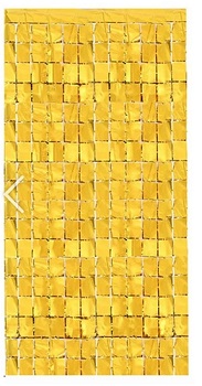 CORTINA METALIZADA CUADROS 2X1 MT