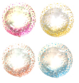 GLOBO FOIL 18P CRISTAL CON LUNARES