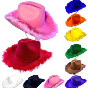 GORRO COWBOY CON PLUMAS