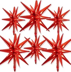 GLOBO FOIL 22P ESTRELLA 14 PUNTAS ROJO
