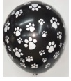 GLOBO IMPRESO 12P X 12 HUELLAS NEGRO