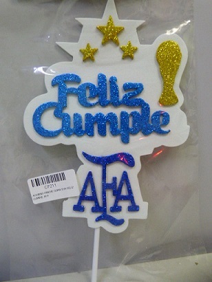 ADORNO PINCHE GOMA EVA FELIZ CUMPLE AFA