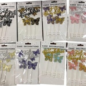 ADORNO PINCHE F C MARIPOSAS GIBREADO 4 PCS