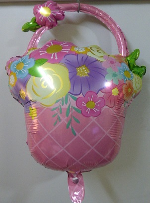 GLOBO FOIL SILUETA 22P CANASTA CON FLORES