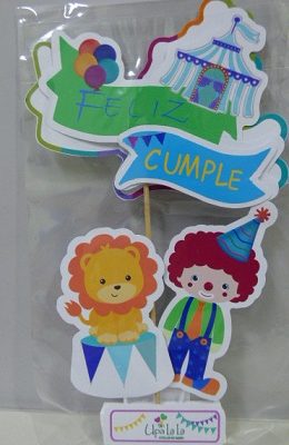 ADORNO SET FELIZ CUMPLE 3D CIRCO