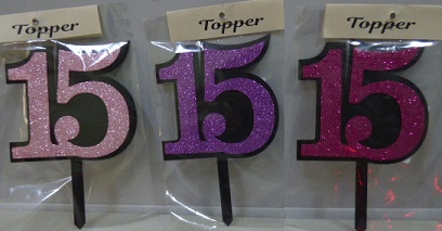 ADORNO PINCHE PLASTICO 15 AÑOS