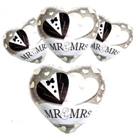 GLOBO FOIL 18P CORAZON MR Y MRS